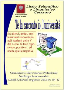 te la racconto io l'università 2012
