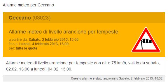 allarme meteo