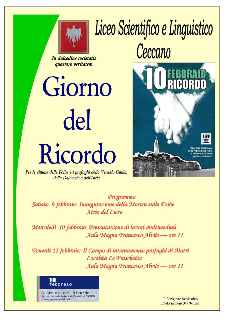 giorno del ricordo 2013