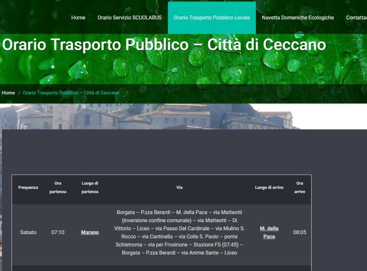 ceccano trasporto