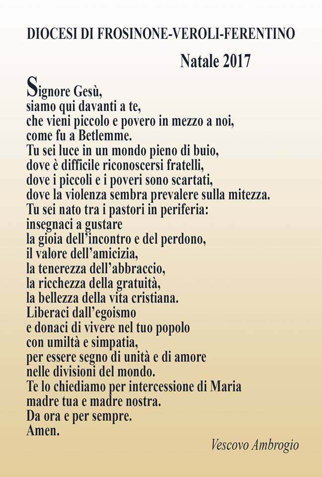 preghiera natale vescovo