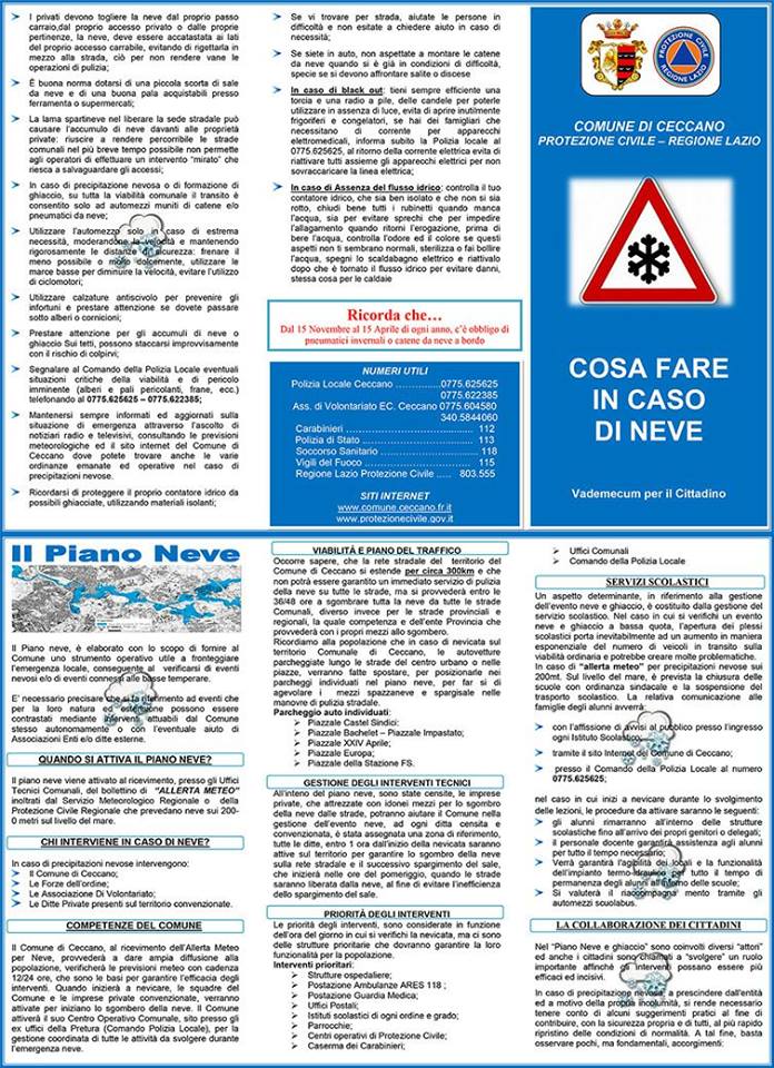 ceccano emergenza neve