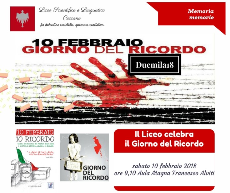 Manifesto giorno ricordo 2018